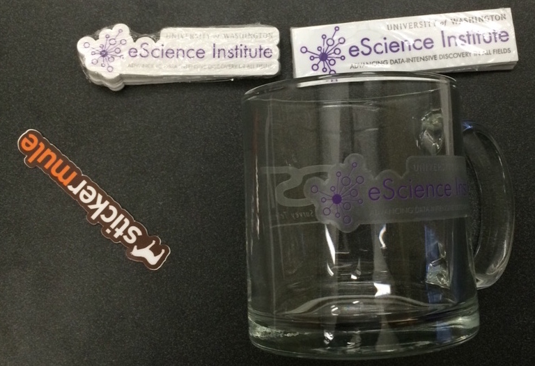 LSST Mug, eScience Stickers